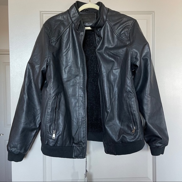 american breed Jackets & Coats Fleece Lined Faux Leather Mens